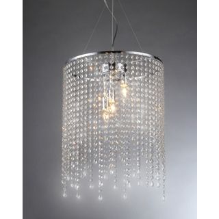 Falls Crystal Chandelier (ClearFixture finish: ChromeMaterials: CrystalNumber of lights: One (1)Requires : One (1) 60 watt bulb (not included)Shade dimensions: 16 inches high x 16 inches wide x 6 inches long This fixture does need to be hard wired. Profes