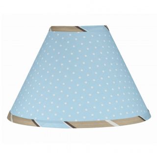 Sweet Jojo Designs Blue And Brown Mod Dots Lamp Shade (Blue/ brownPattern Mod dotsDimensions 7 inches high x 10 inches bottom diameter x 4 inches top diameterMaterial 100 percent cottonLamp base is NOT includedThe digital images we display have the mos