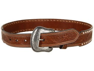 M&F Western Whipstitched Cross Embossed Belt Mens Belts (Brown)
