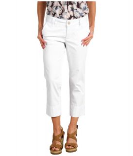 Jag Jeans Petite Maitland Slim Crop Fine Line Twill Womens Casual Pants (White)