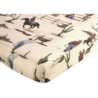 Sweet Jojo Designs Wild West Cowboy Fitted Crib Sheet (100 percent cottonCare instructions: Machine washableDimensions: 52 inches high x 28 inches wide x 8 inches deepThe digital images we display have the most accurate color possible. However, due to dif