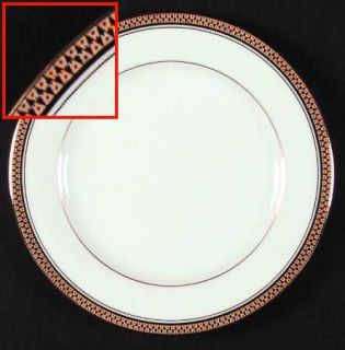 Noritake Goldridge Salad Plate, Fine China Dinnerware   Gold Encrusted Band, Gol