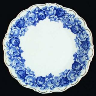 Schumann   Bavaria Heirloom Blue Dinner Plate, Fine China Dinnerware   Blue Rose