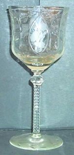 Rock Sharpe Knickerbocker (Stem #1007) Water Goblet   Stem #1007, Cut Floral Des