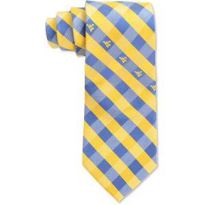 West Virginia Mountaineers Eagles Wings Polyester Checked Tie