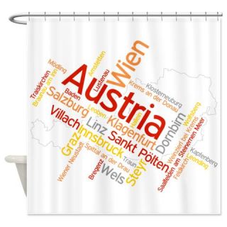 CafePress Austria Map Words Cloud Shower Curtain Free Shipping! Use code FREECART at Checkout!