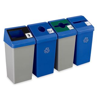 Smart Sort Recycling Center   22 Gallon Capacity   Blue