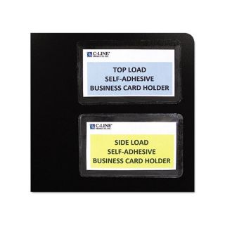 C line Self adhesive Top load Clear Business Card Holders (pack Of 10) (ClearModel: CLI70257Dimensions: 3.5 inches wide x 2 inches longIncludes 10 holders )