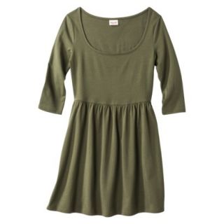 Mossimo Supply Co. Juniors 3/4 Sleeve Fit & Flare Dress   Picnic Green L(11 13)