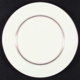 Mikasa Bryn Mawr Dinner Plate, Fine China Dinnerware   Gold Geometric Verge,Whit