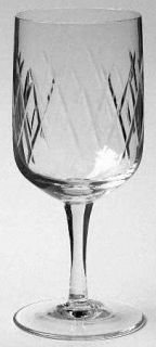 Sasaki Sas14 Water Goblet   Cut Diamond Design  On Bowl