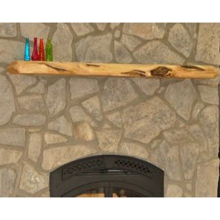 Kettle Moraine Hardwoods Ross Rustic Fireplace Mantel Shelf Multicolor   6 FT.
