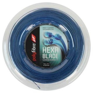 Polyfibre Hexablade 1.18/17L Reel Tennis String  Blue