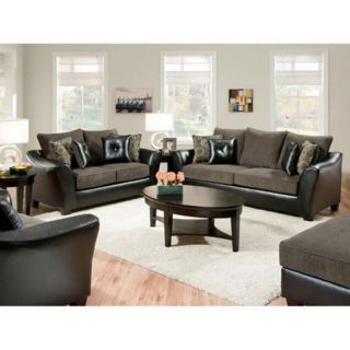 Chelsea Home Union Sofa and Loveseat Set   Pinnacle Gray Multicolor   CHEL821