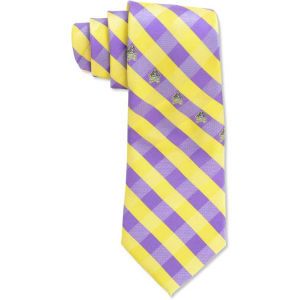 East Carolina Pirates Eagles Wings Polyester Checked Tie