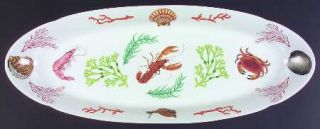 Lynn Chase St. Tropez 24 Fish Platter, Fine China Dinnerware   Multimotif, Cora
