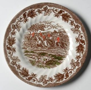 Churchill China Country Life Brown Multicolor Salad Plate, Fine China Dinnerware