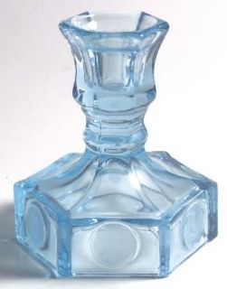 Fostoria Coin Glass Lt Blue (Newer) Single Light Candlestick   Stem #1372, Lt Bl