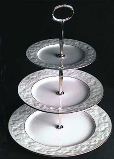 Noritake Halls Of Ivy Gold Trim 3 Tiered Serving Tray (DP, SP, BB), Fine China D