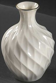 Lenox China Richmond Collection Vase, Fine China Dinnerware   Ivory Swirl Shaped