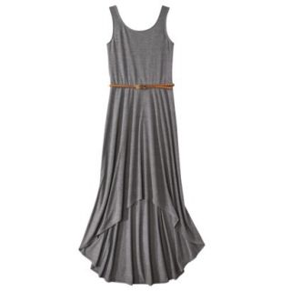 Xhilaration Juniors Belted High Low Maxi Dress   Gray XS(1)