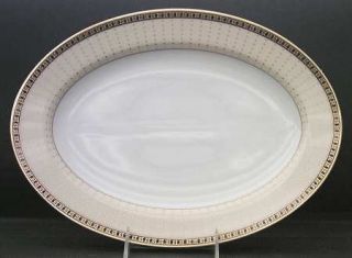 Christian Dior Dolce Vita 14 Oval Serving Platter, Fine China Dinnerware   Blac