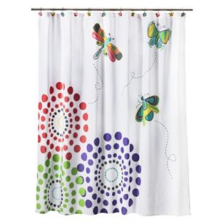 Circo Butterflies Shower Curtain   Pastel