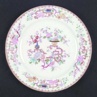 Minton Chinese Tree (Smooth) Dinner Plate, Fine China Dinnerware   Flower Urns,