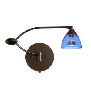 Besa Lighting BEL 1WU 185892 BR Divi Swing Arm Lamp