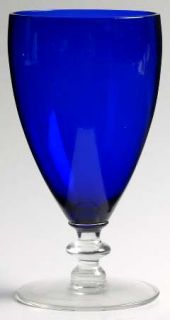 Unknown Crystal Unk7387 Iced Tea   Cobalt Blue Bowl,Clear Stem&Base