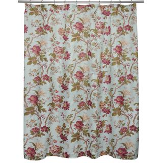 Ruby Floral Shower Curtain