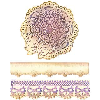 SIZZIX Textured Impressions Embossing Folders, 3 pk. Scallop Circle Doily,