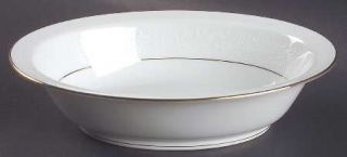 Noritake Guenevere 10 Oval Vegetable Bowl, Fine China Dinnerware   White On Whi