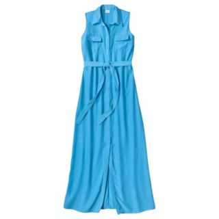 Merona Womens Maxi Shirt Dress   Caribbean Blue   XXL