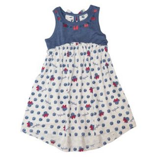 Disney Minnie Mouse Infant Toddler Girls High Low Maxi Dress   Blue/Gray 18 M