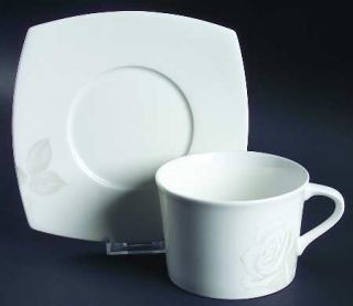 Mikasa Endless Love Breakfast Cup & Saucer Set, Fine China Dinnerware   Elegance