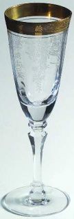 Tiffin Franciscan Melrose Clear (17356,Etched/Gldencr) Fluted Champagne   Clear,