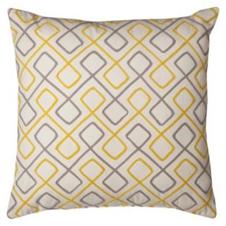 Room Essentials Corded Geo Toss Pillow   Yellow (18x18)