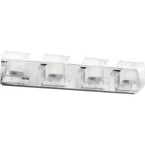 Dainolite DAI V6015 4W PC Universal 4 Light Vanity Fixture Clear/Frosted Glass