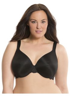 Lane Bryant Plus Size Lace trim full coverage bra     Womens Size 42C, Black