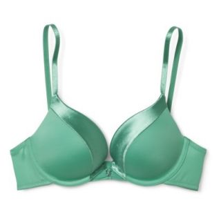 Self Expressions By Maidenform Womens Satin Push Up Bra 5646   Turquoise 38B