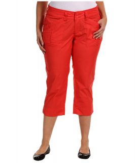 Jag Jeans Plus Size Plus Size Ennis Crop Paperweight Ripstop Womens Capri (Red)