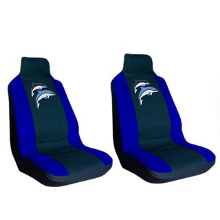Deep Sea Blue/ Black Dolphin 2 piece Seat Cover Set