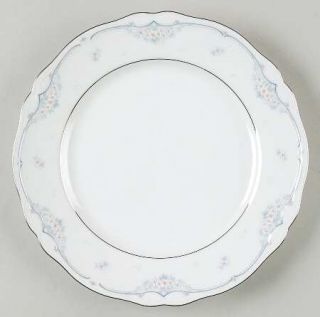 Noritake Sabetha Salad Plate, Fine China Dinnerware   Impressions Shape,White/Pe