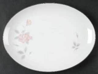 Fukagawa Rosa 12 Oval Serving Platter, Fine China Dinnerware   Arita, Pink Rose