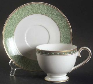 Villeroy & Boch Toulon Footed Cup & Saucer Set, Fine China Dinnerware   Riviera,