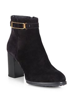 Tods Suede Ankle Boots   Black