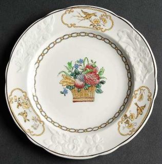Spode 2/7199 Small Bread & Butter Plate, Fine China Dinnerware   Floral Basket,C