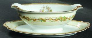 Noritake Concord Gravy Boat with Attached Underplate, Fine China Dinnerware   Gr