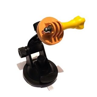 Car Glass Suction Cup with Yellow Tripod Mount Screw for GoPro HD HERO 3/3/2